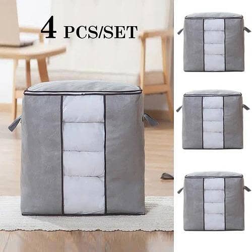 Online Karachi Blanket Cloth Bag Grey Pack Of 4