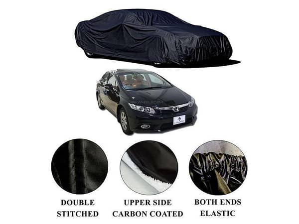 Honda Civic 2012-2016 Polymer Carbon Coated Car Top Cover | Double Stitched | Water Proof