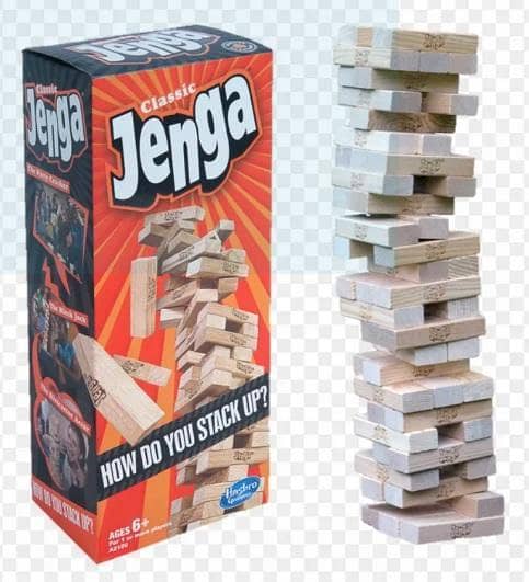 Hasbro Gaming Jenga Tower Wooden Blocks Game - Wood Toy