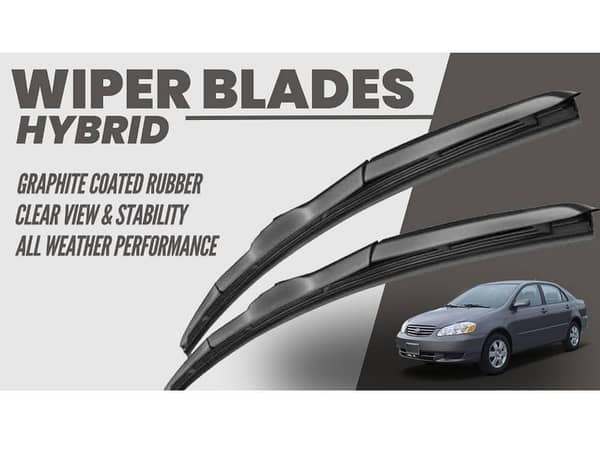 Toyota Corolla 2002 - 2008 Wiper Blades | Hybrid Type | Graphite Coated Rubber
