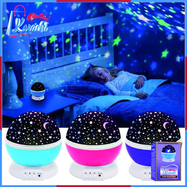 Online Karachi - Dream Rotating Lamp Room Decor Lights Stars Sky LED Night Light Table Night Lamp Battery USB Night Light For Children