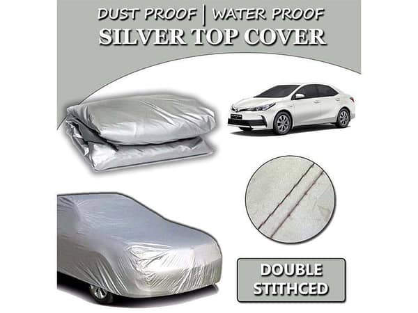 Toyota Corolla 2014-2023 Parachute Silver Car Top Cover | Heat Proof | Double Stitched