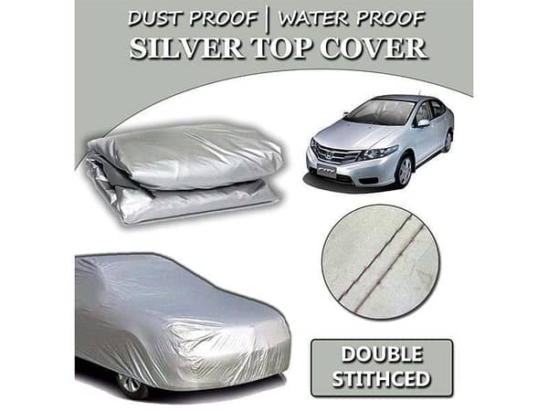 Honda City 2009-2020 Parachute Silver Car Top Cover | Heat Proof | Double Stitched