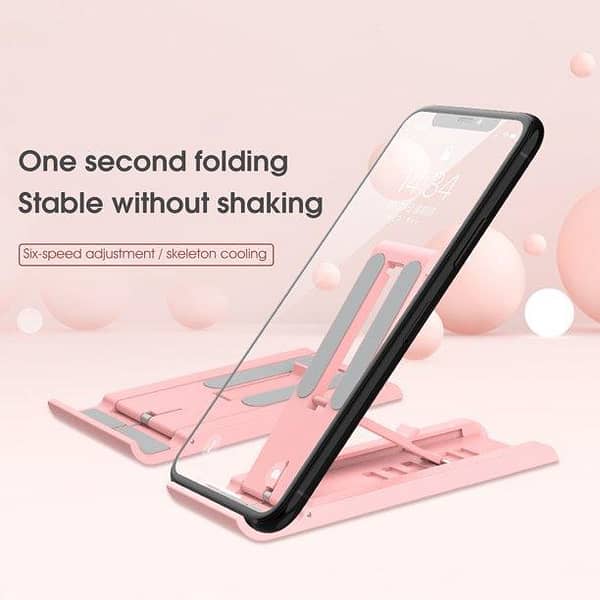 Phone Holder Portable 6 Levels Adjustable Heat Dissipation Durable Desktop Tablet Mobile Phone Stand