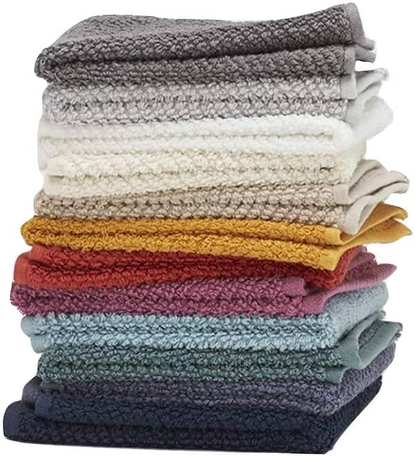 12 Pcs 100% Extra Soft Cotton Wash Cloth, Size 13 X 13 Inch