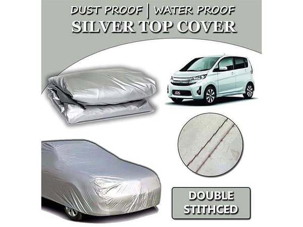 Mitsubishi Ek Wagon 2013-2019 Parachute Silver Car Top Cover | Heat Proof | Double Stitched