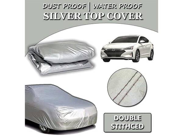 Hyundai Elantra 2021-2023 Parachute Silver Car Top Cover | Heat Proof | Double Stitched
