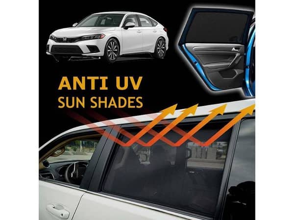 Honda Civic 2023 - 2024 Sun Shades | Anti UV Special Shades | Foldable | Jersy Fabric | Pack In Bag
