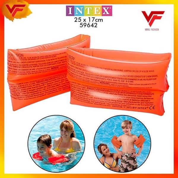 Intex 59642 Kids Inflatable Swim Arm Bands - 2 Pack for Swimming Pool Use