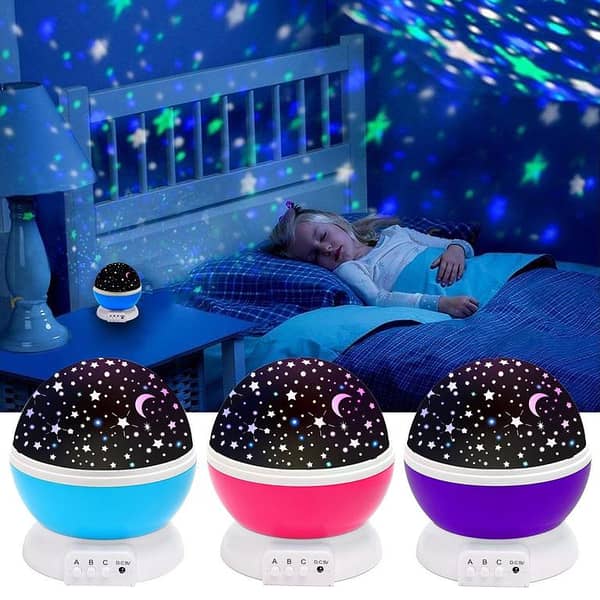4 LED Moon Lamp Star Projection Night Light For Home Kids Room Sky Star Light LED Projector Lamp