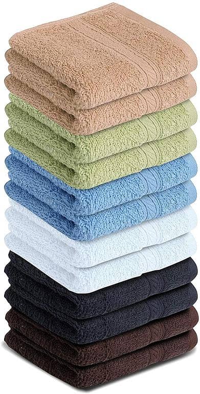 12-Pack Multi-Color Cotton Face Washcloths - 12''x12'' Soft Towels for Home and Bathroom Use