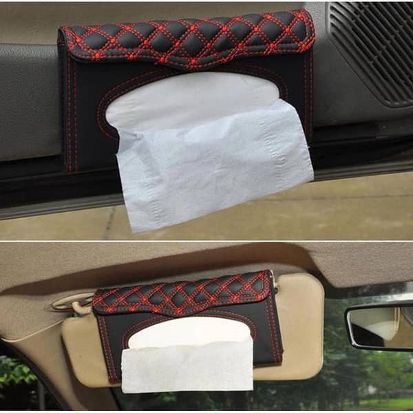 Universal SunVisor Tissue Box - Red