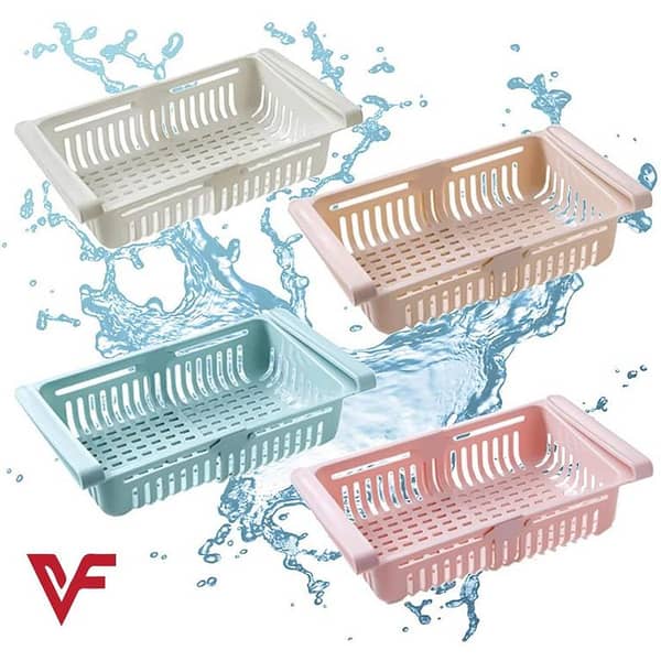 Adjustable Storage Shelf Drawer Baskets for Refrigerator - 2 pcs
