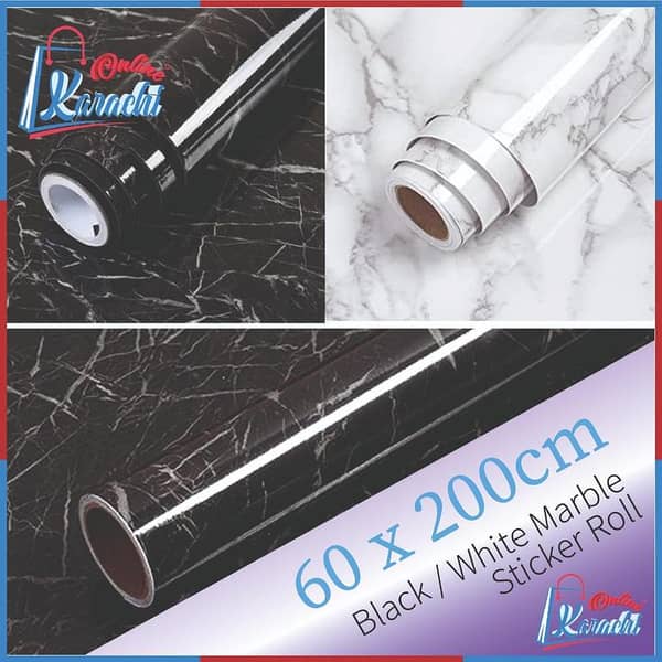 Online Karachi 60x200cm Wall Paper Waterproof Heat Resistant Self Adhesive Anti Oil Kitchen Wallpaper Marble Sheet for Kitchen