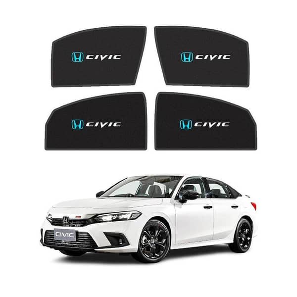 Honda Civic Flexible Side Sunshade with Logo - Model 2022-2023