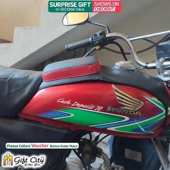 Gift City Red and Black Waterproof Universal Tainki Bike Seat Cushion for Kids with Tainki Cover
