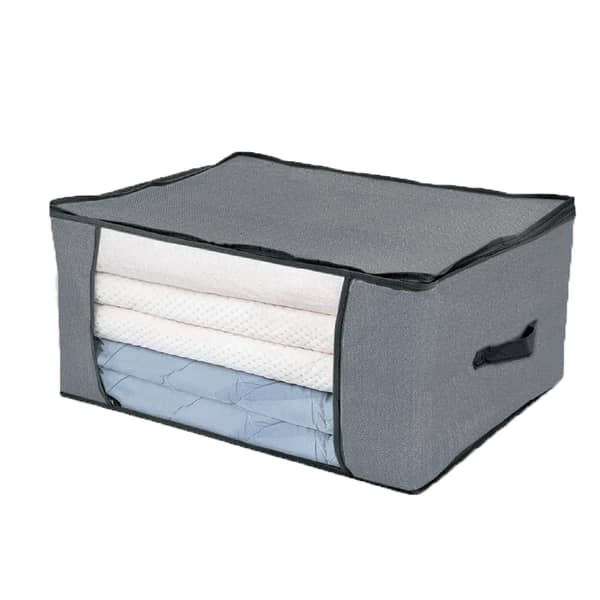 Grey Foldable Clothing Storage Bags for Organizing Your Closet