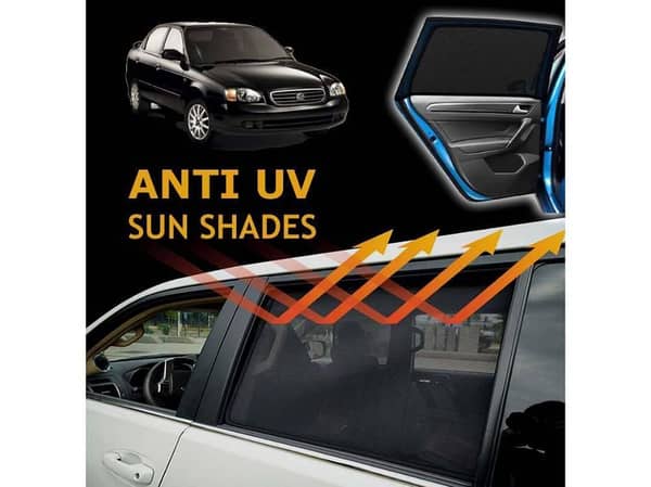 Suzuki Baleno 1988-2005 Sun Shades | Anti UV Special Shades | Foldable | Jersy Fabric | Pack In Bag
