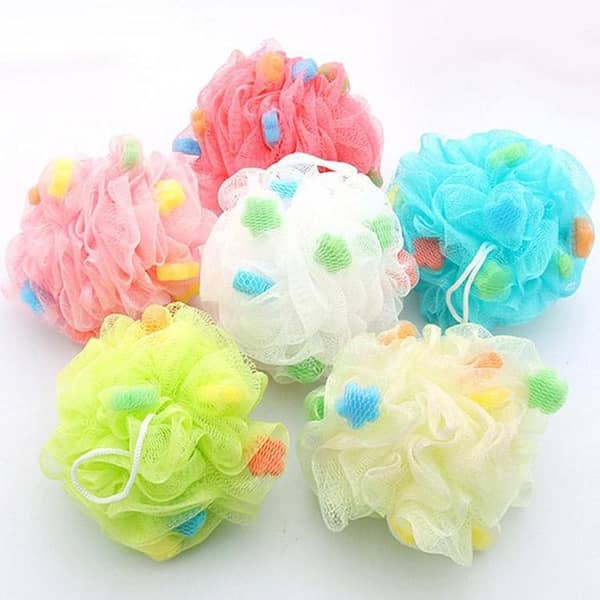 Multicolored Flower Print Shower Bath Sponge for Women and Men