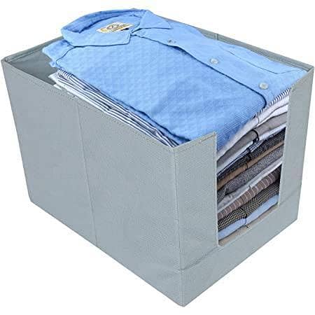 Shirt Stacker Organizer with Front Open Window - Foldable and Spacious Design