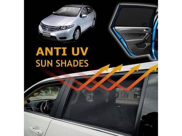 Honda City 2009 - 2021 Sun Shades | Anti UV Special Shades | Foldable | Jersy Fabric | Pack In Bag