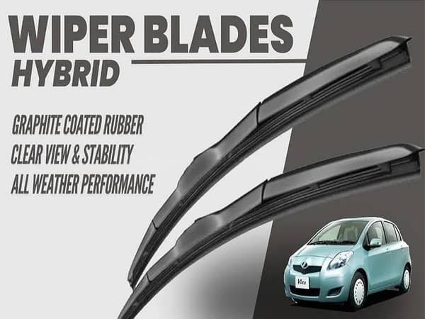 Toyota Vitz 2005 - 2010 Wiper Blades | Hybrid Type | Graphite Coated Rubber