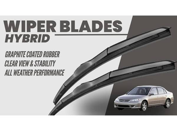 Honda Civic 2002 - 2006 Wiper Blades | Hybrid Type | Graphite Coated Rubber