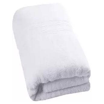 Export Quality Cotton Bath Towel - 35 x 70 Inches - White