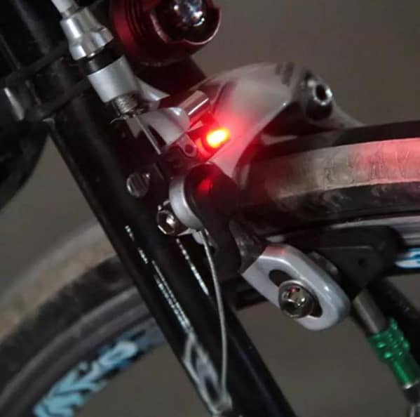 1Pc Bicycle Rainproof Brake LED Red Lamp Light With CR1025 Battery