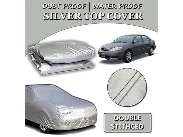 Toyota Corolla 2002-2008 Parachute Silver Car Top Cover | Heat Proof | Double Stitched