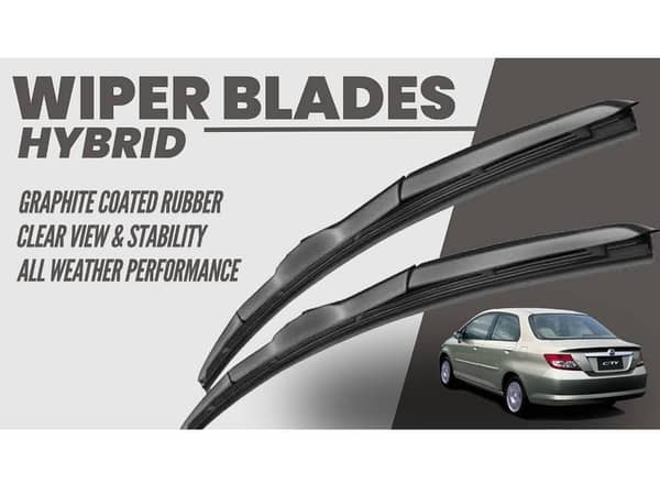 Honda City 2003 - 2008 Wiper Blades | Hybrid Type | Graphite Coated Rubber