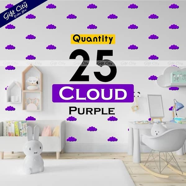 Purple Cloud Shaped Dots Wall Stickers by Gift City - DIY Décor for Kids' Rooms & Living Spaces in Various Colors