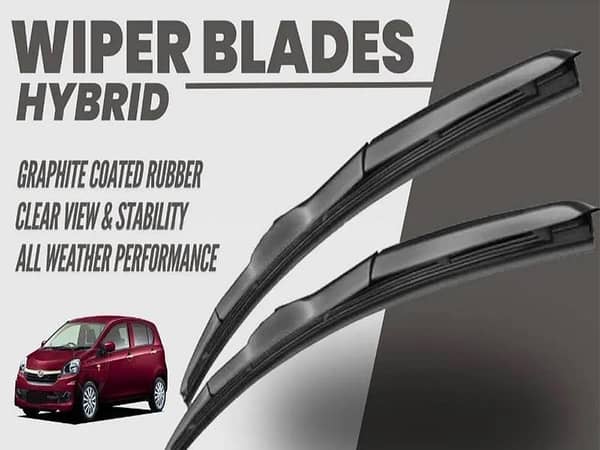 Daihatsu Mira 2013 - 2017 Wiper Blades | Hybrid Type | Graphite Coated Rubber