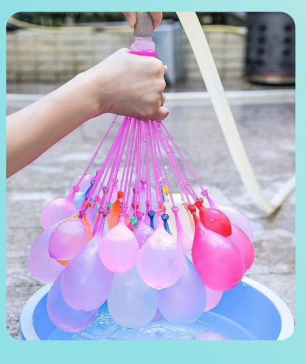 Quick-Fill Self-Sealing Water Balloons - 100 Mixed Colors for Pool and Outdoor Games