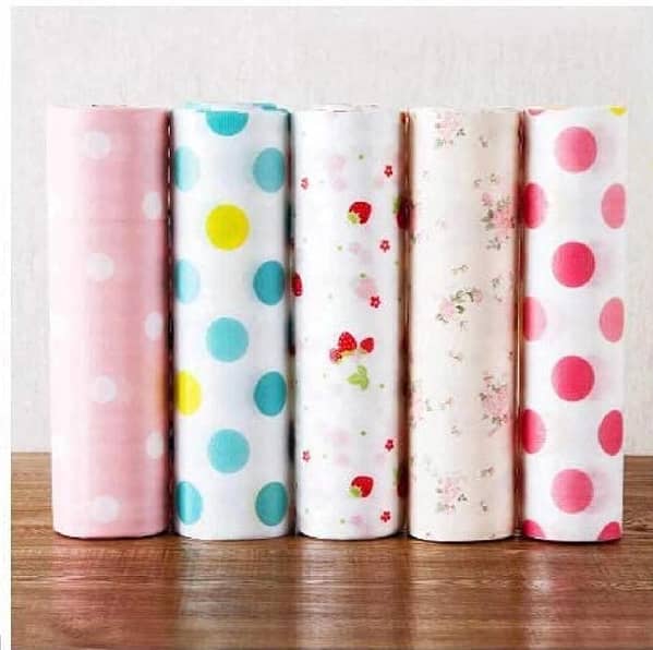 Online Karachi (Pack of 1 Roll) - Waterproof Printed Table Sheet Kitchen Table Sheets Cabinet Sheet Kitchen Cabinet Sheets Waterproof Printed Fridge Mats Refrigerator Liners Washable Cabinet Pad Fridge Liners Refrigerator Pads Fridge Pad Mats - Multicolor