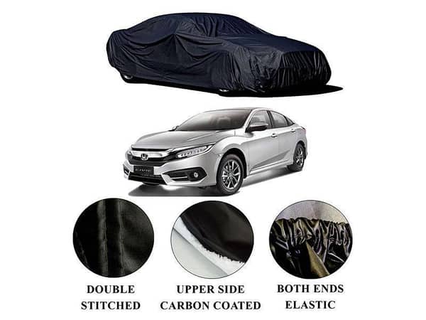 Honda Civic 2016-2022 Polymer Carbon Coated Car Top Cover | Double Stitched | Water Proof