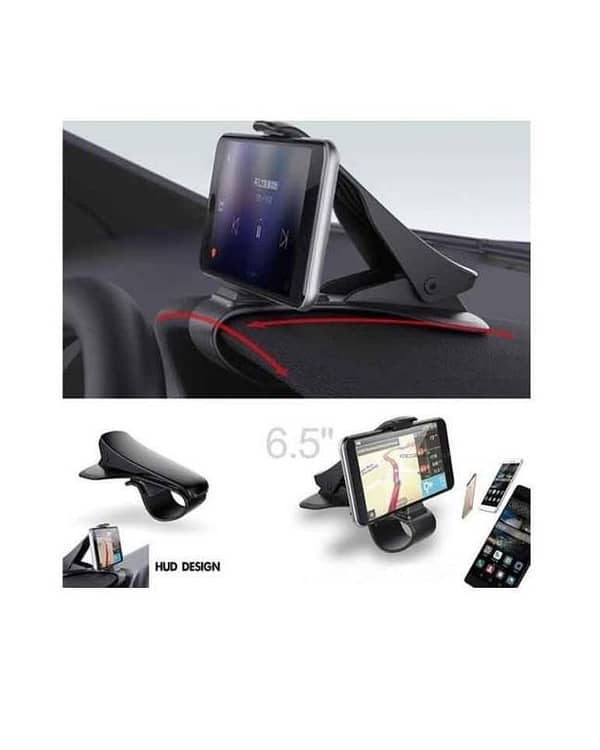 Universal Instrument Panel Car Mobile Holder - Black