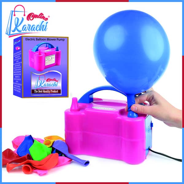 Online Karachi 73005 Electric Balloon Blower Pump Dual Nozzle 220V 600W