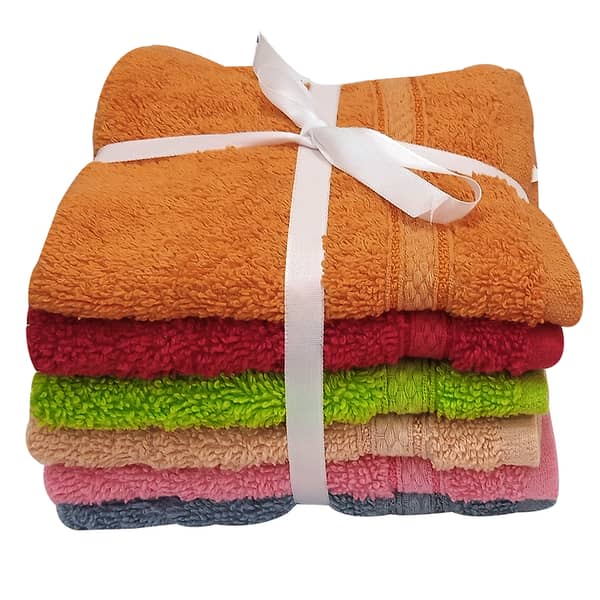 Multicolored 10x10 Cotton Small Towel for Face and Hand Use