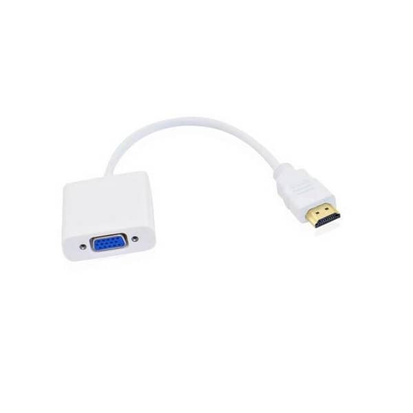 Hdmi To Vga Converter - White (Converts both audio and sound signals;)