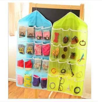 16 Pocket Candy Bag - Keep All Small Items In One Place - High Quality - Durable And Pleasant - Very Easy To Clean - Can Hang On The Wall, Door Or Closet - Transparent Pouch