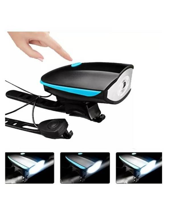 Led Bike Headlight Battery Powered High Bright 250 Lumens Cycling Bicycle Front Light Headlamp Night Light Torch With Bell Horn
