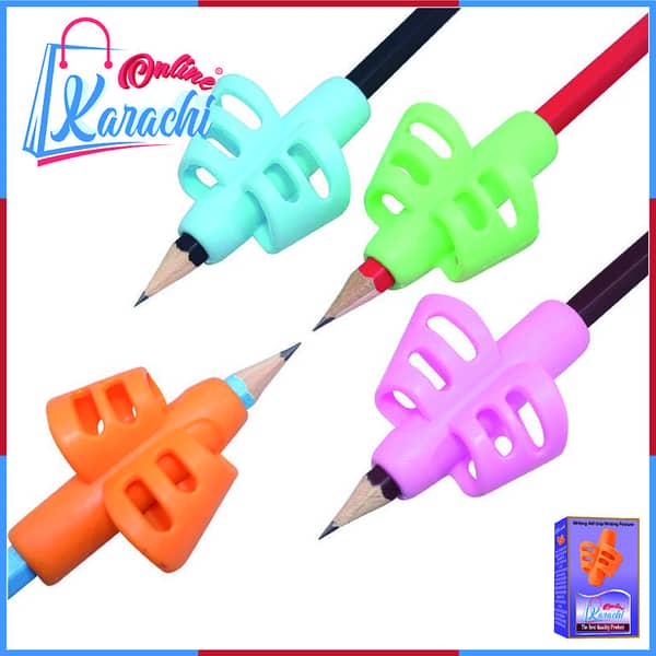 Online Karachi -  Writing Aid Grip Writing Posture Correction Writing Posture Trainer Durable Professional Rubber Pencil Holder School Supplies Correcting Hand Protector