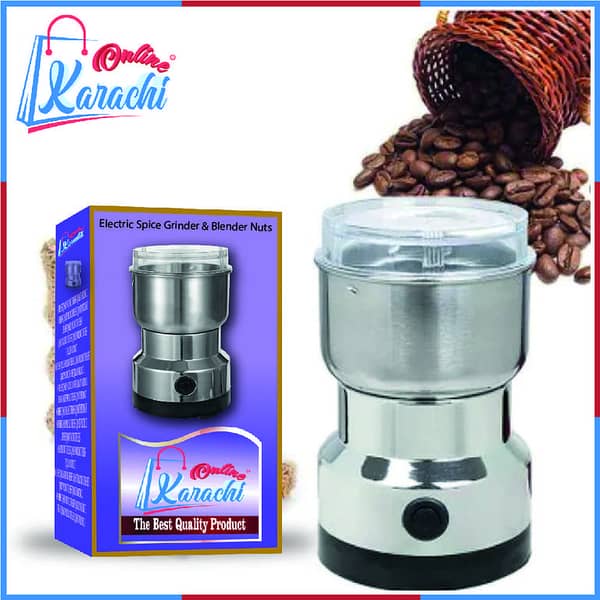 Online Karachi  Electric Spice Grinder & Blender Nuts, Beans, Coffee, Masala Chopper Mixie 150 Watt Powerful Motor