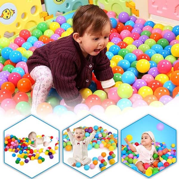 ONLINE KARACHI Multicolor Soft Ball Set for Kids - Available in Pack of 10, 30, or 50