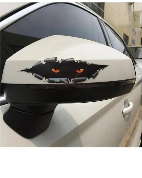 1 Piece 3D Cat Eyes Vinyl Car Sticker
