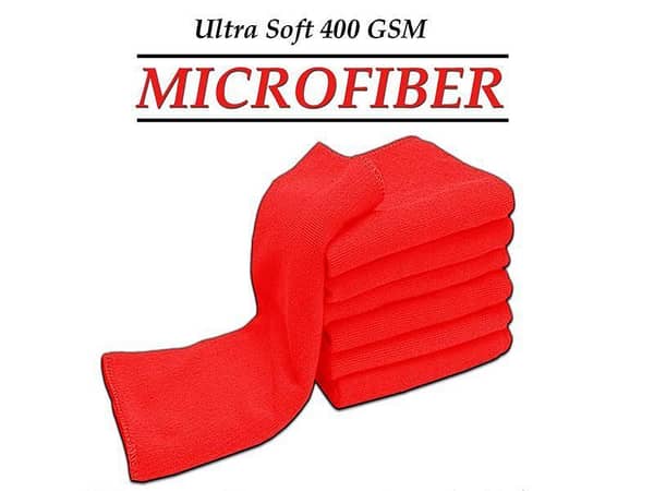 Ultra Soft MicroFiber Towel 400 GSM | 30x60cm | Red - Pack Of 7