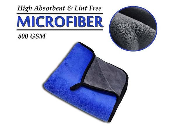 MicroFiber Towel Laminated Double Ply - Blue & Grey - Pack Of 1