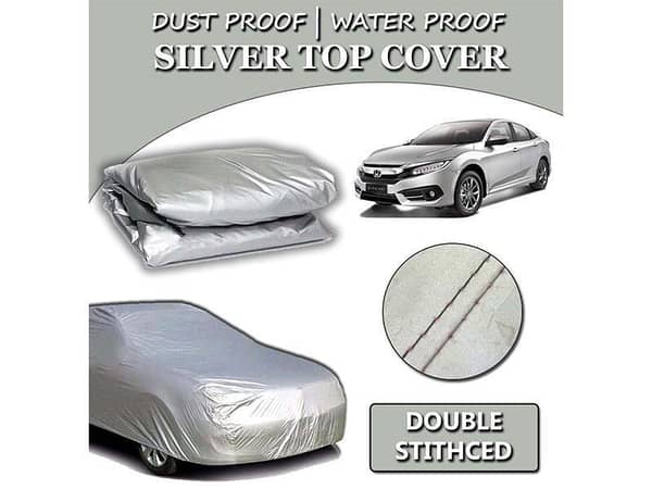Honda Civic 2016-2021 Parachute Silver Car Top Cover | Heat Proof | Double Stitched