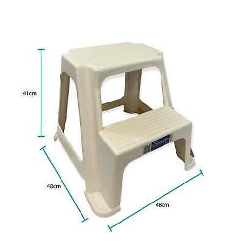 Online Karachi Two Step Ladder Stool High Quality/KJ | Original (Elevatex) two step stool, high quality stool made from high quality BPA free plastic, can lift up to 120kg and comes with anti-slip texture, specially designed for bathrooms, kitchen and roo